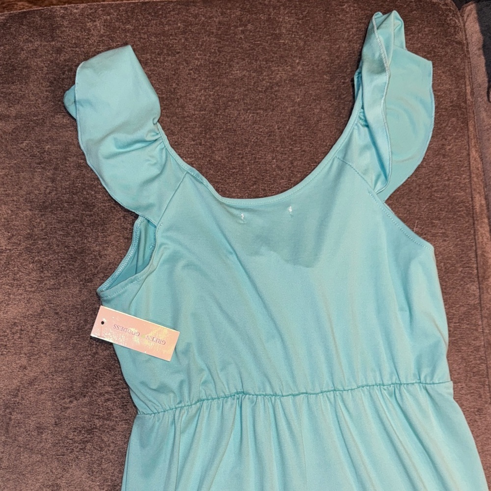 GREEN GODDESS- NWT Women's Light Blue Jumpsuit size Medium - Picture 11 of 13